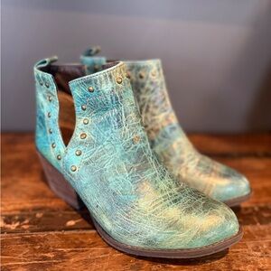 Ferrini Turquoise Ankle Boots